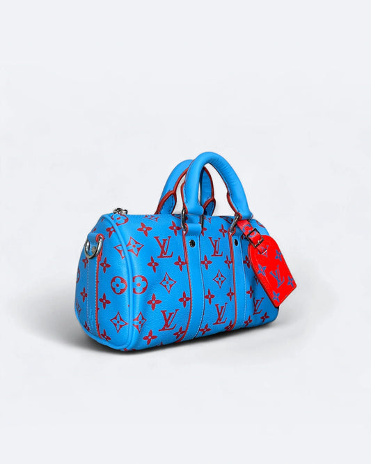LVTN - Small Duffle Handbag - Blue/Red