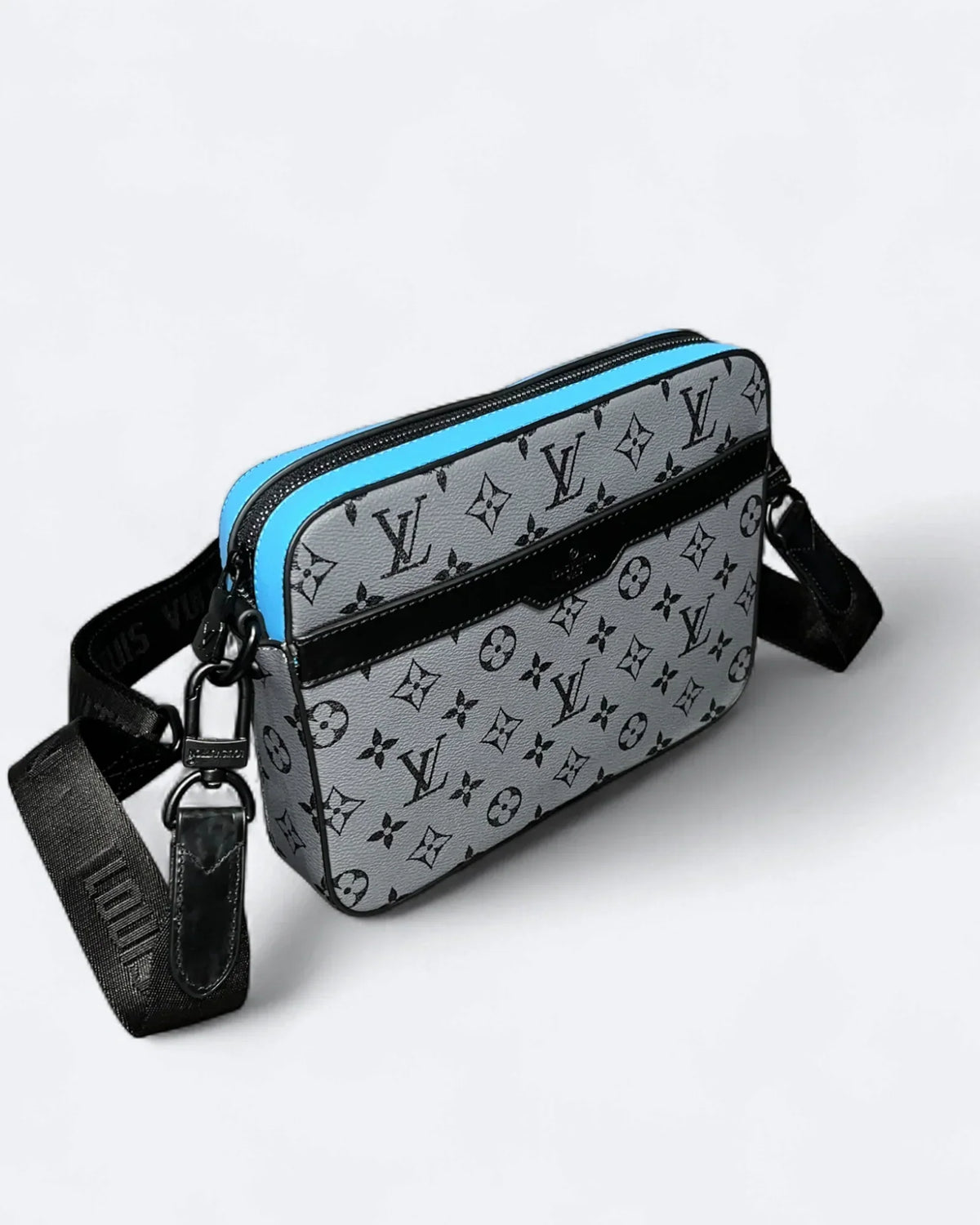 LVTN - Monogram Pattern Trio Set Bags - Gray/Blue