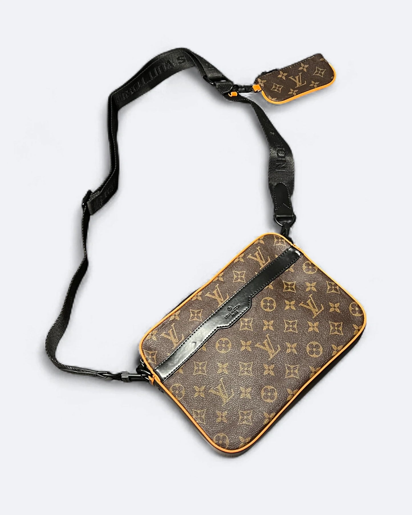 LVTN - Monogram Pattern Trio Set Bags - Brown/Orange