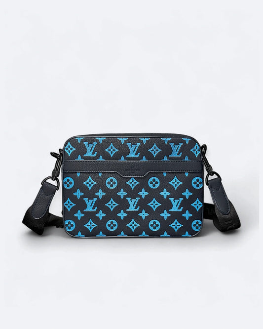 LVTN - Monogram Pattern Trio Set Bags - Dark Blue/Blue