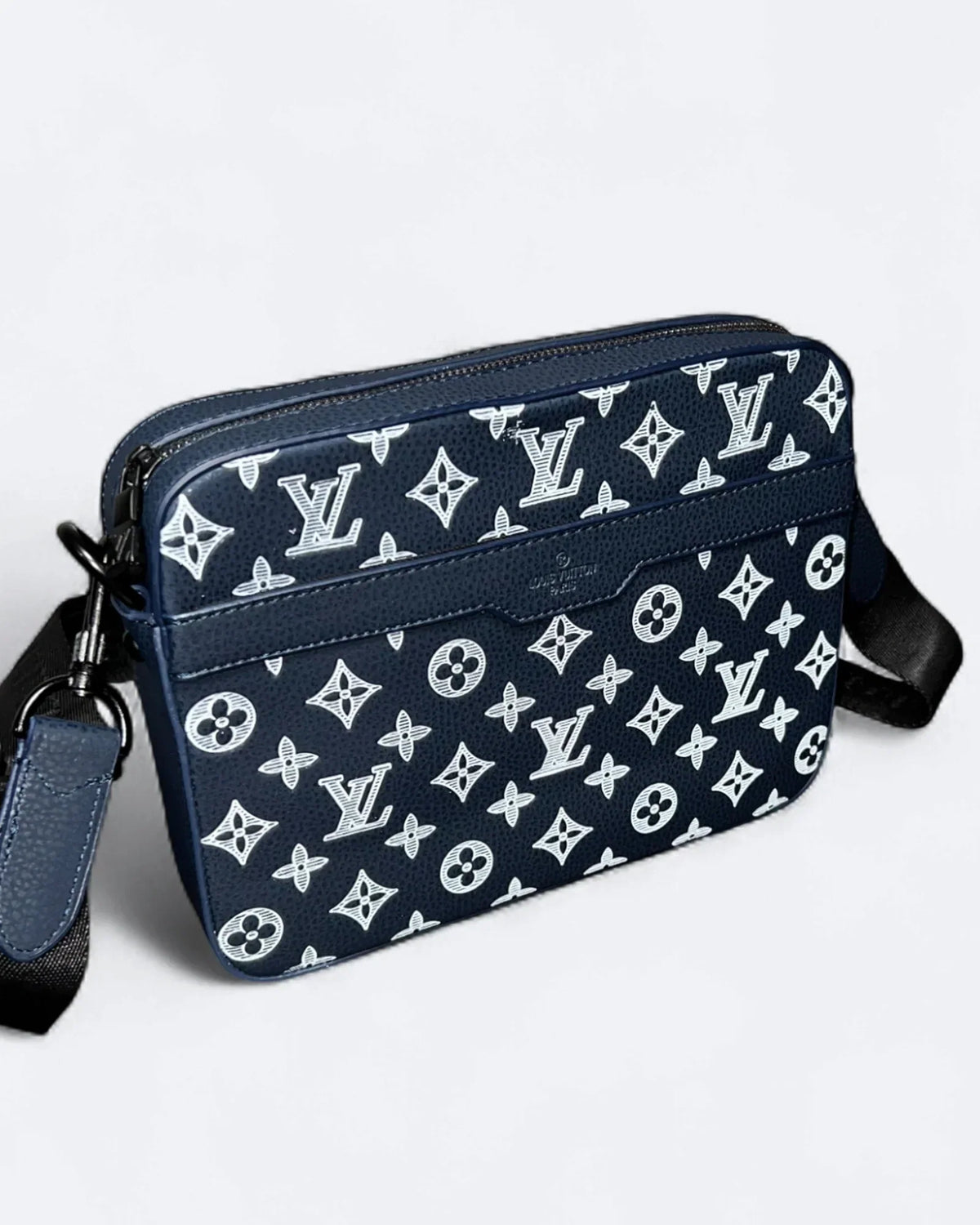 LVTN - Monogram Pattern Trio Set Bags - Dark Blue/White
