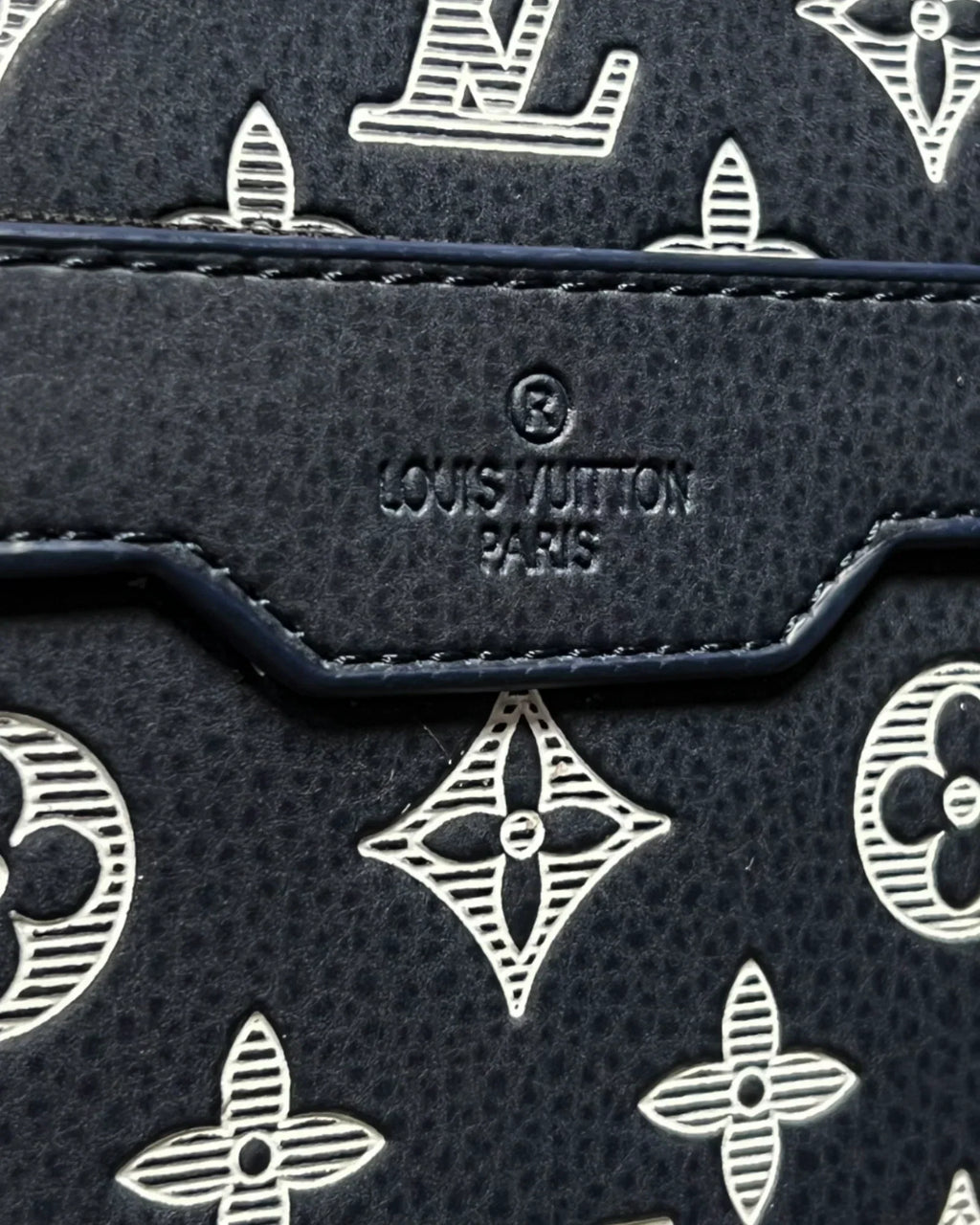 LVTN - Monogram Pattern Trio Set Bags - Dark Blue/White