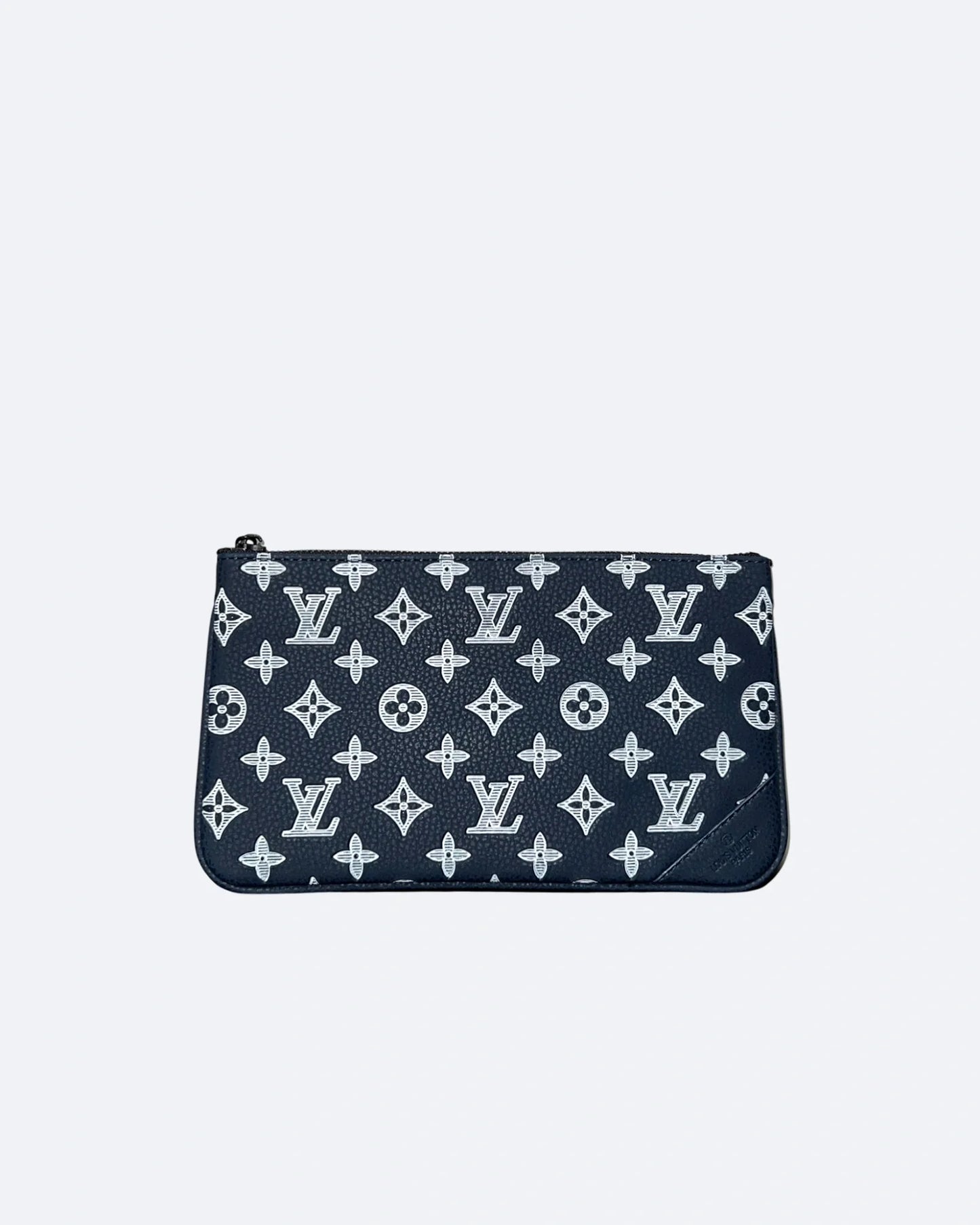 LVTN - Monogram Pattern Trio Set Bags - Dark Blue/White