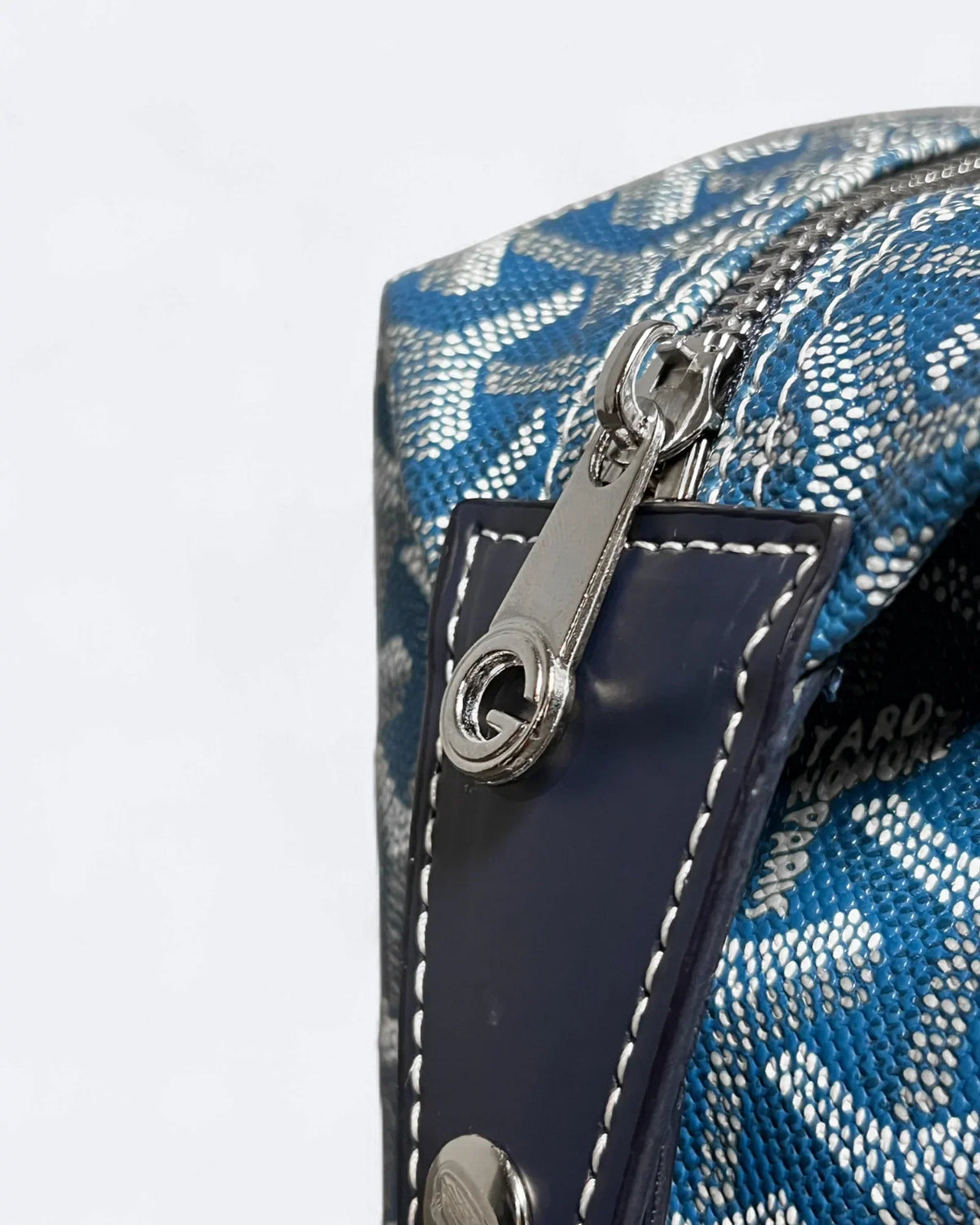 Goyard - Goyardine Pattern Hand Pouch Bag - Blue