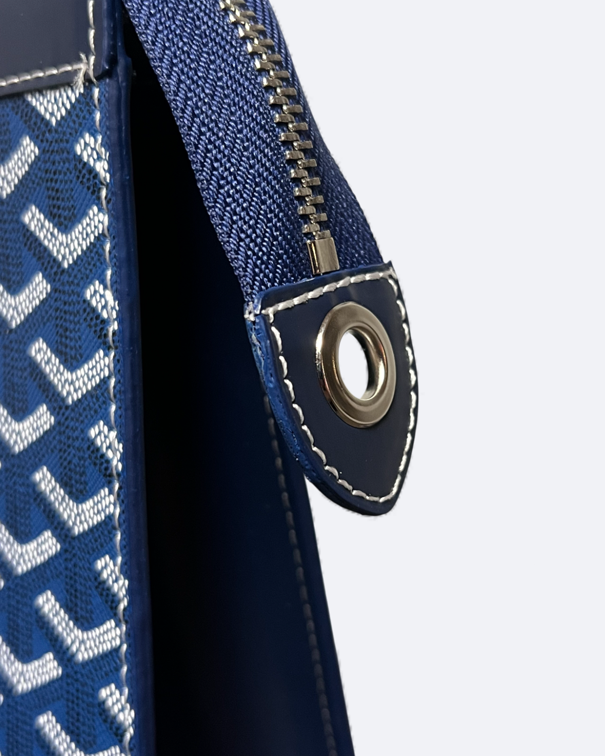 Goyard Pattern Clutch - Blue