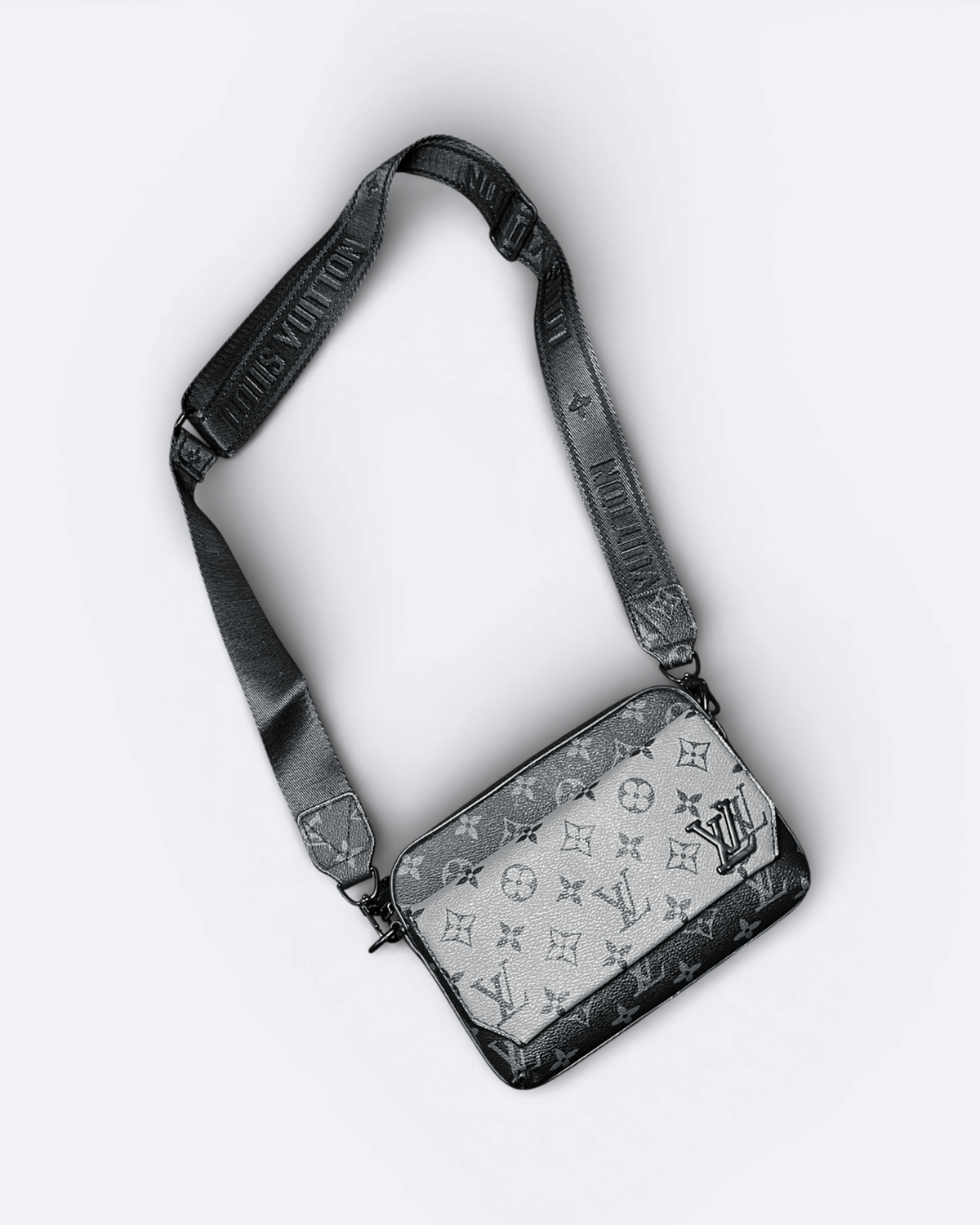 LVTN - Pattern Mini Messenger Bag - Black/Gray