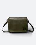 LVTN - Leather Messenger Bag - Olive Green