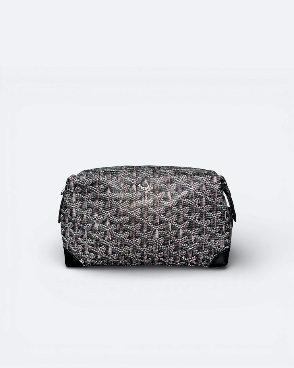Goyard - Goyardine Pattern Hand Pouch Bag - Brown