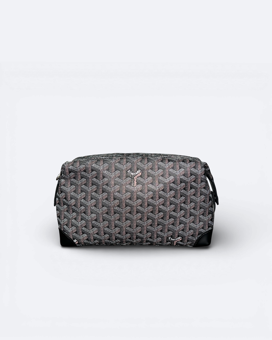 Goyard - Goyardine Pattern Hand Pouch Bag - Brown
