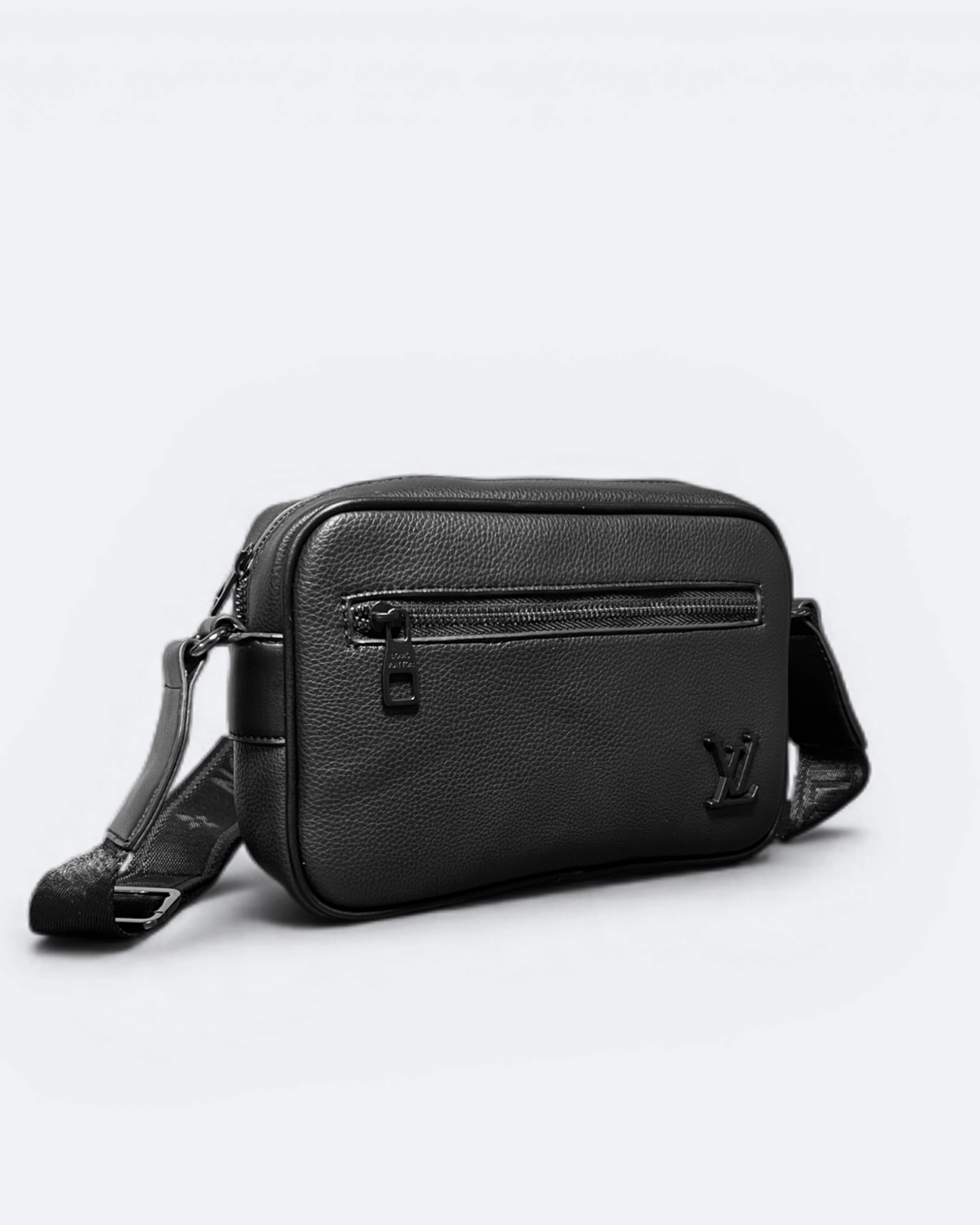 LVTN - Zip Leather Crossbody Bag - Black