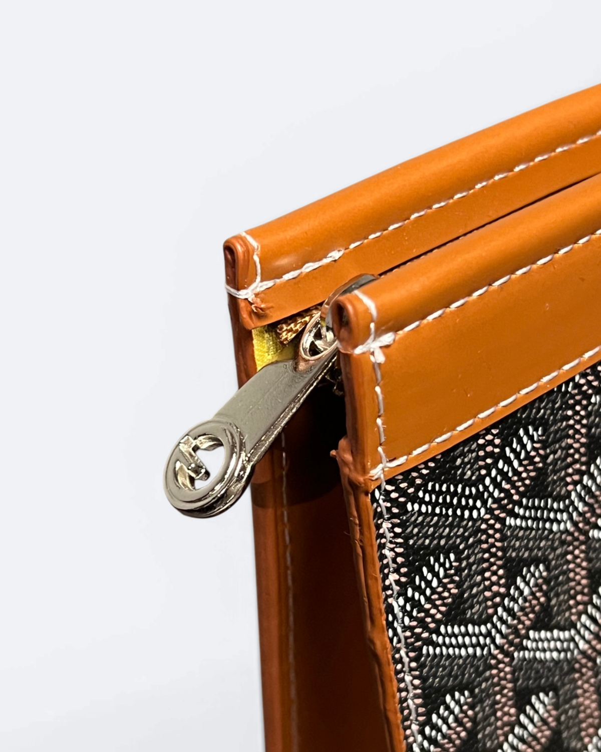 Goyard Pattern Clutch - Brown/Leather