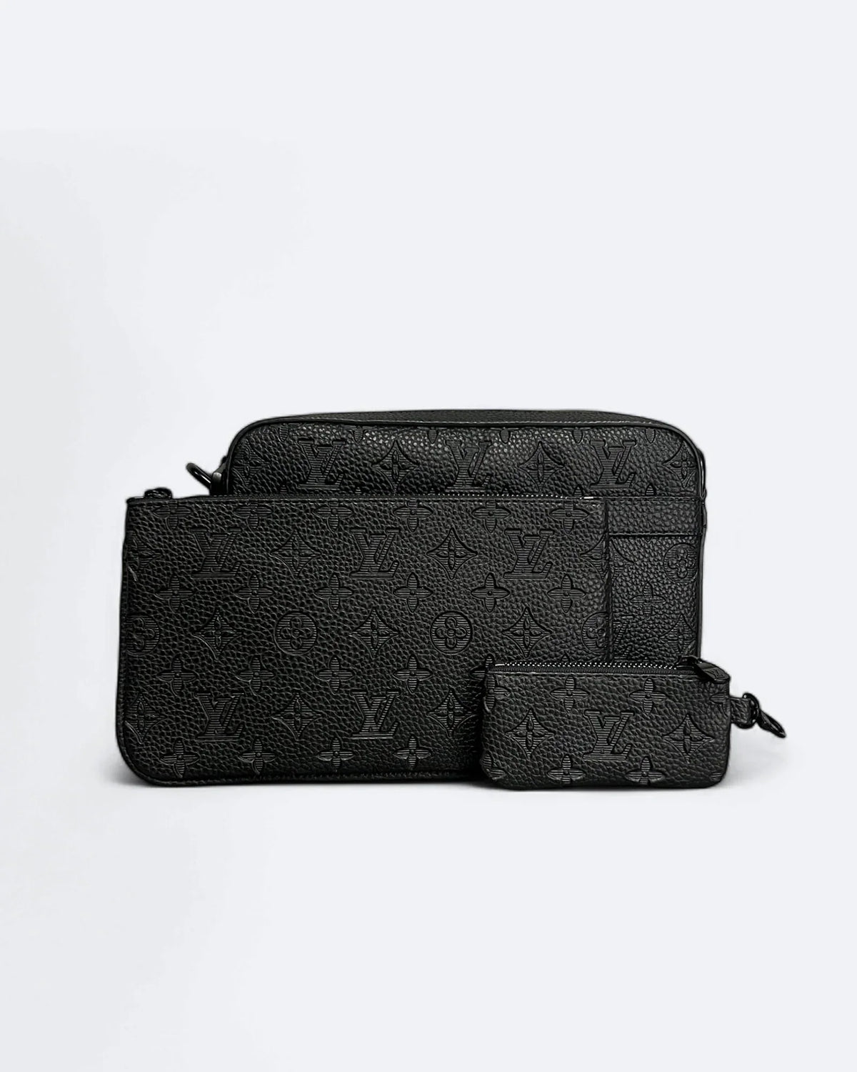 Louis Vuitton - LV Embossed Leather Trio Bags - Black