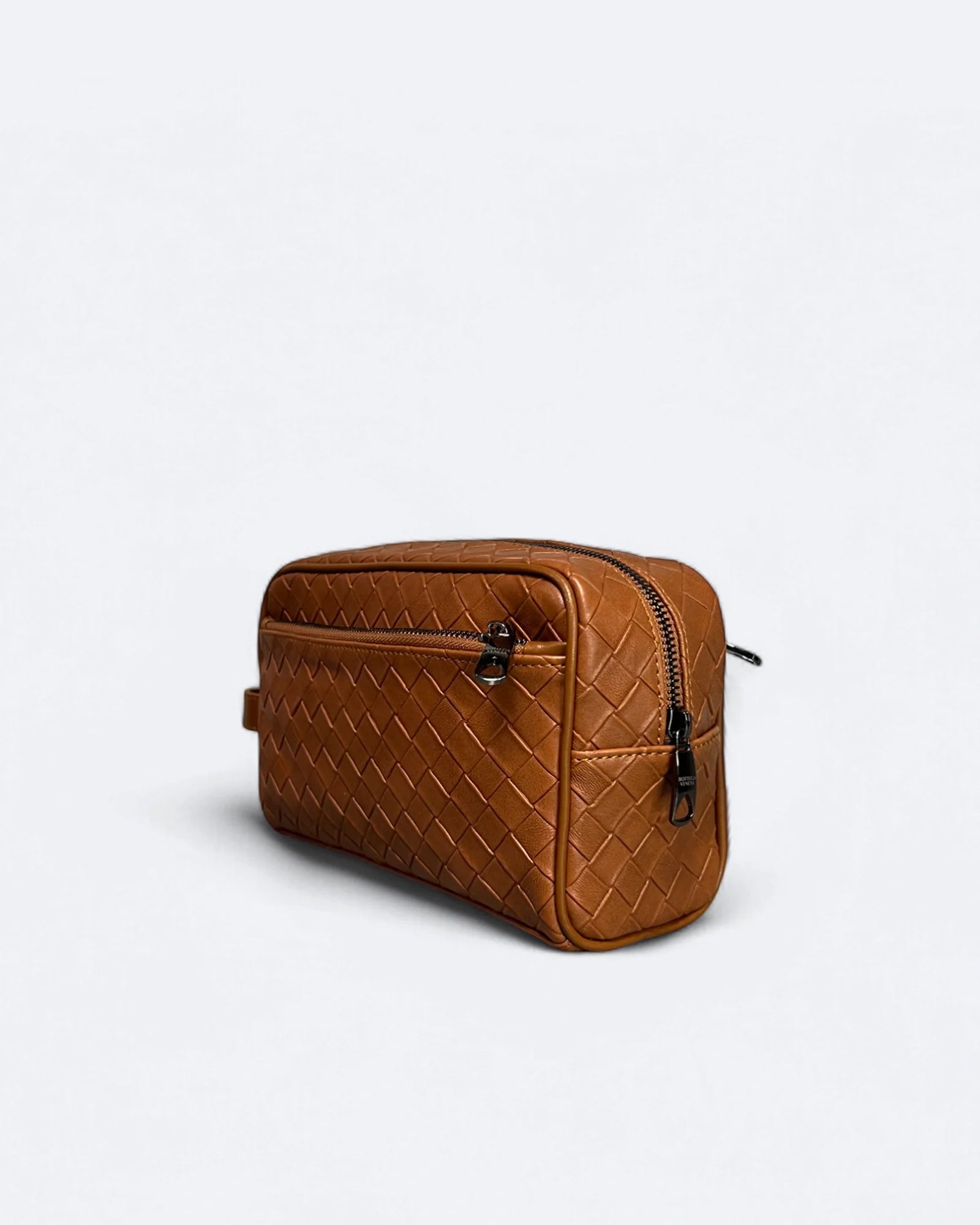 Bottega Veneta - Leather Weave Handbag - Brown