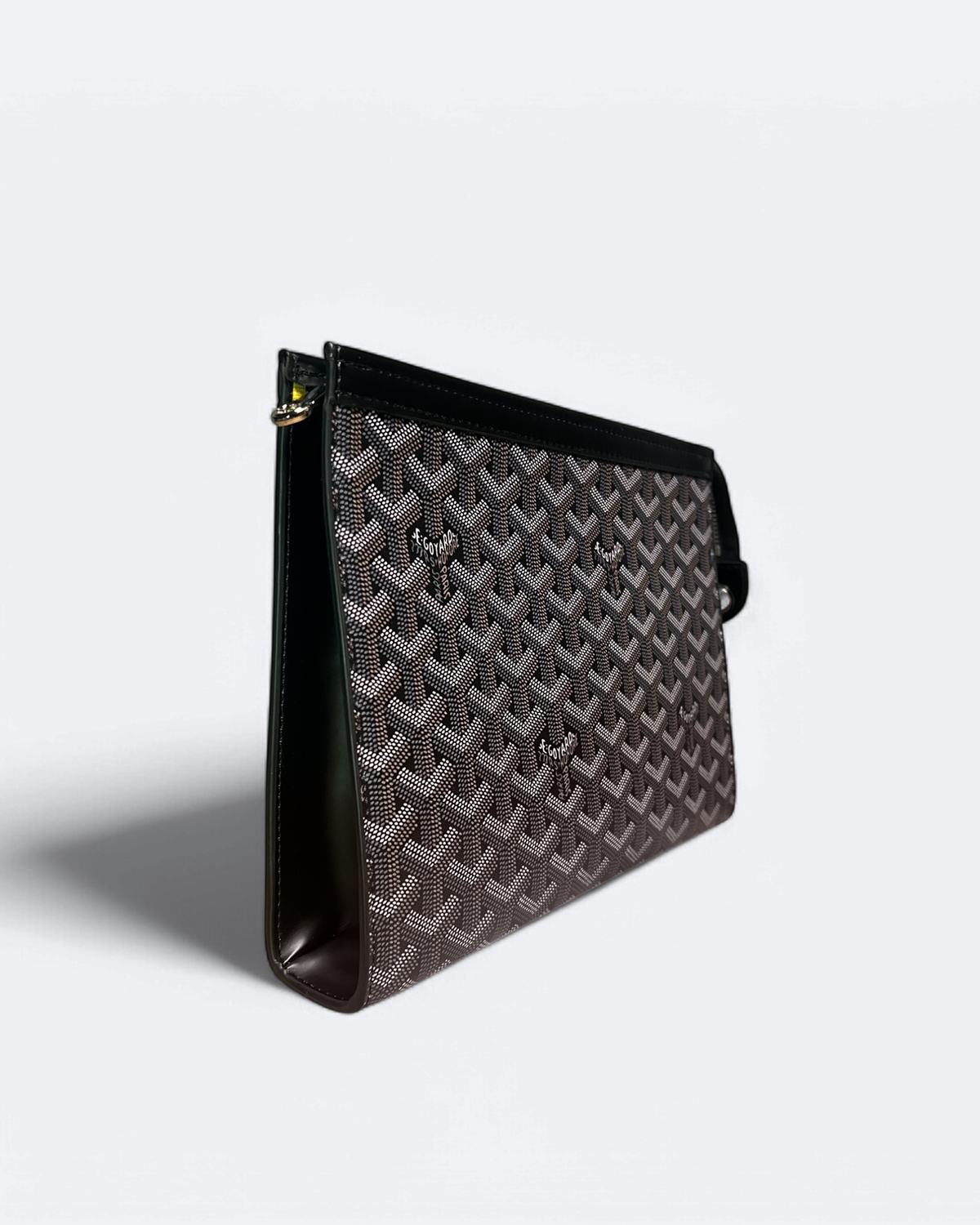Goyard Pattern Clutch - Brown