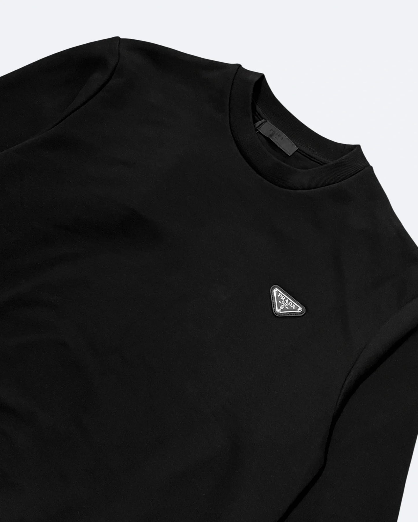 Prada - Logo Plate Sweatshirt - Black