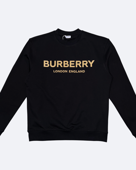 Burberry - Classic Beige Logo Sweatshirt - Black