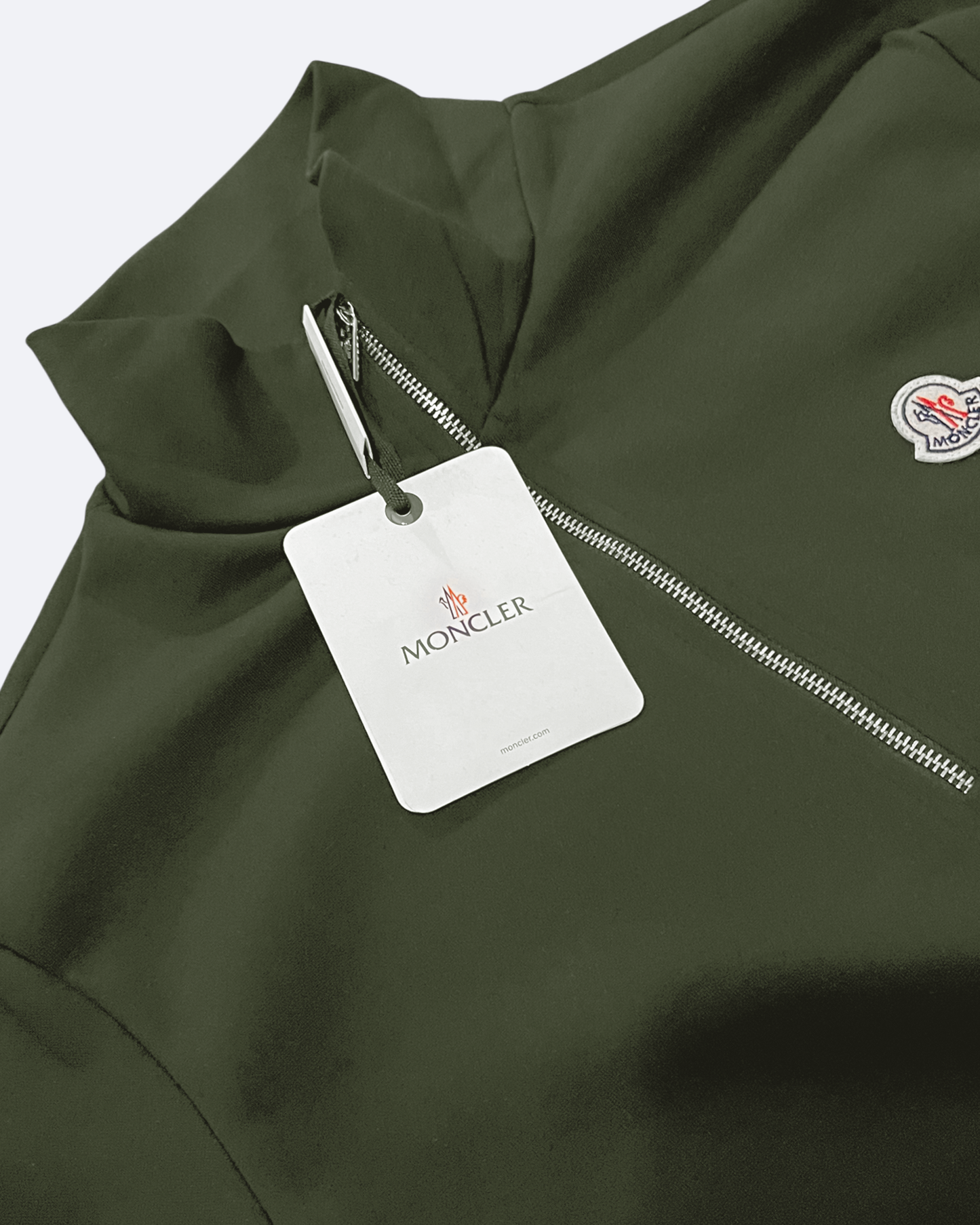 Moncler - Logo Half-Zip Sweatshirt - Olive Green