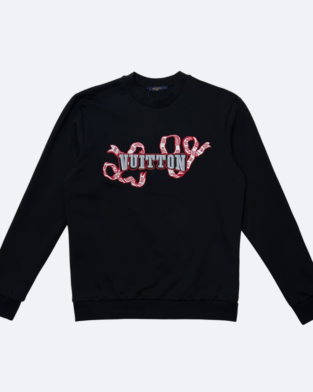 LVTN - Ribbon Embroidery Sweatshirt - Black