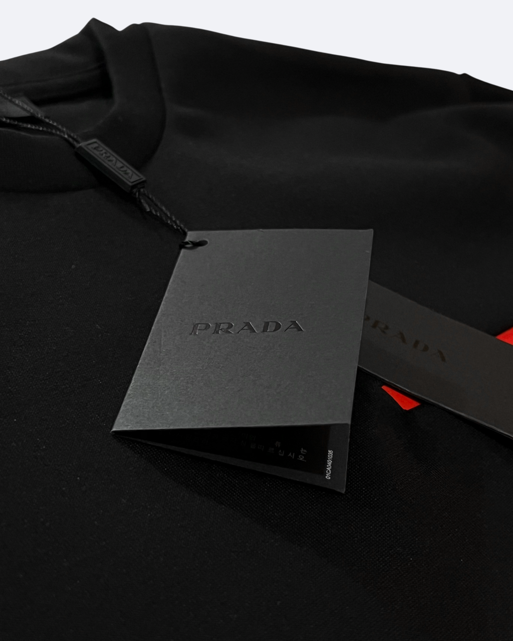 Prada - Red Stripe Sweatshirt - Black