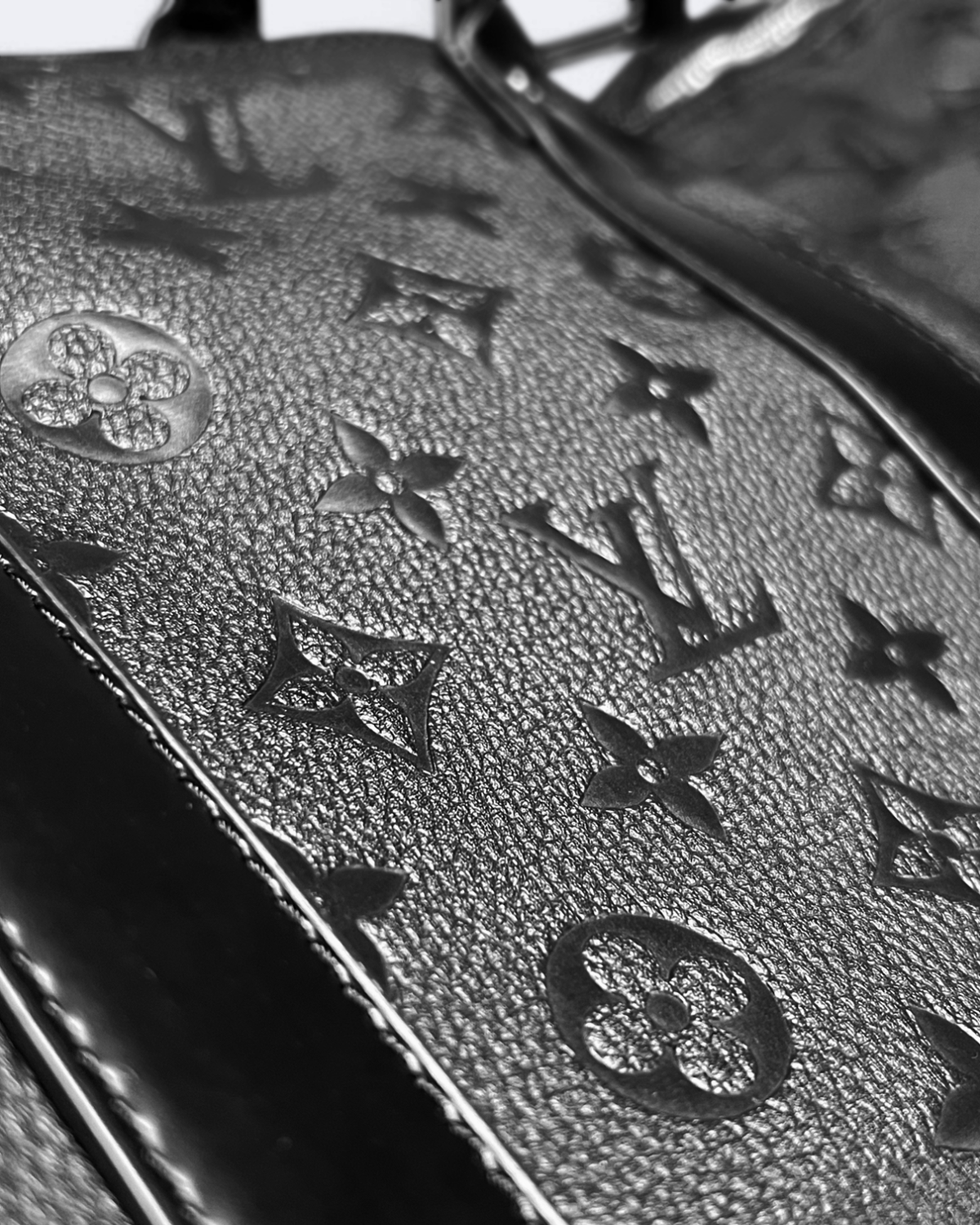 Louis Vuitton - LV Pattern Embossed Duffle Bag - Black
