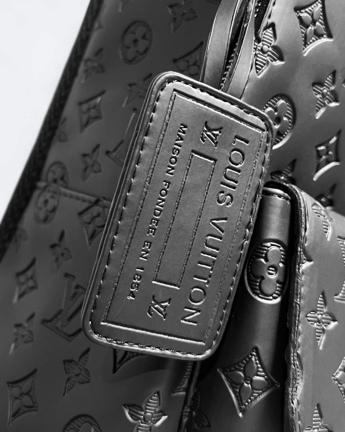 LVTN - Pattern Embossed Backpack - Black