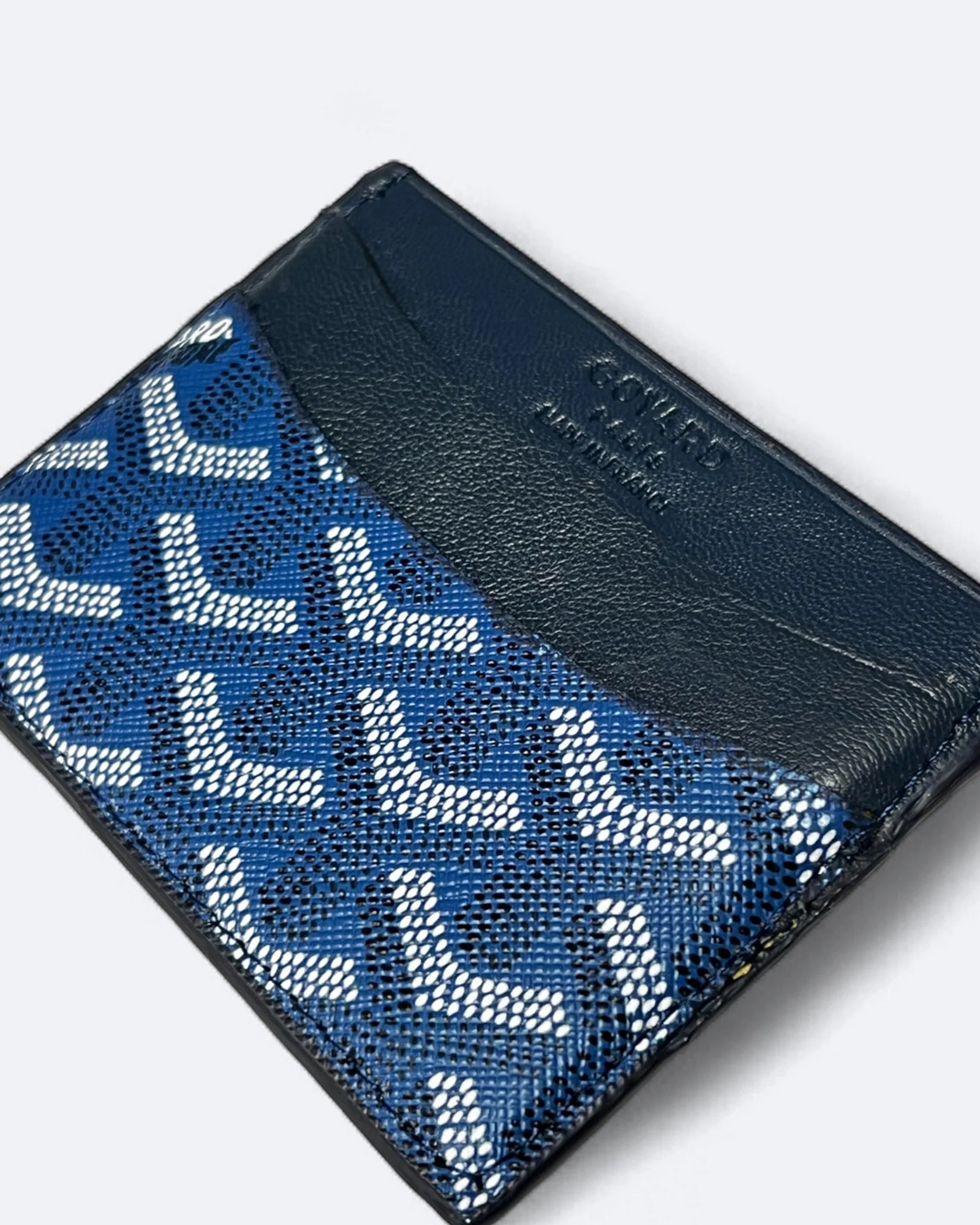 Goyard Pattern Cardholder - Dark Blue