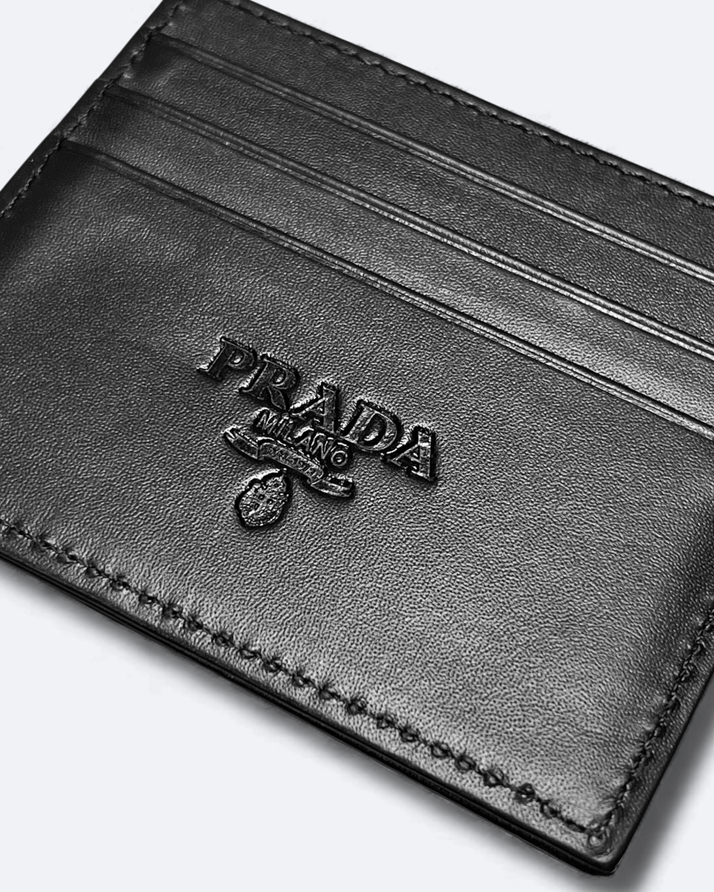 Prada - Logo Plate Cardholder - Black