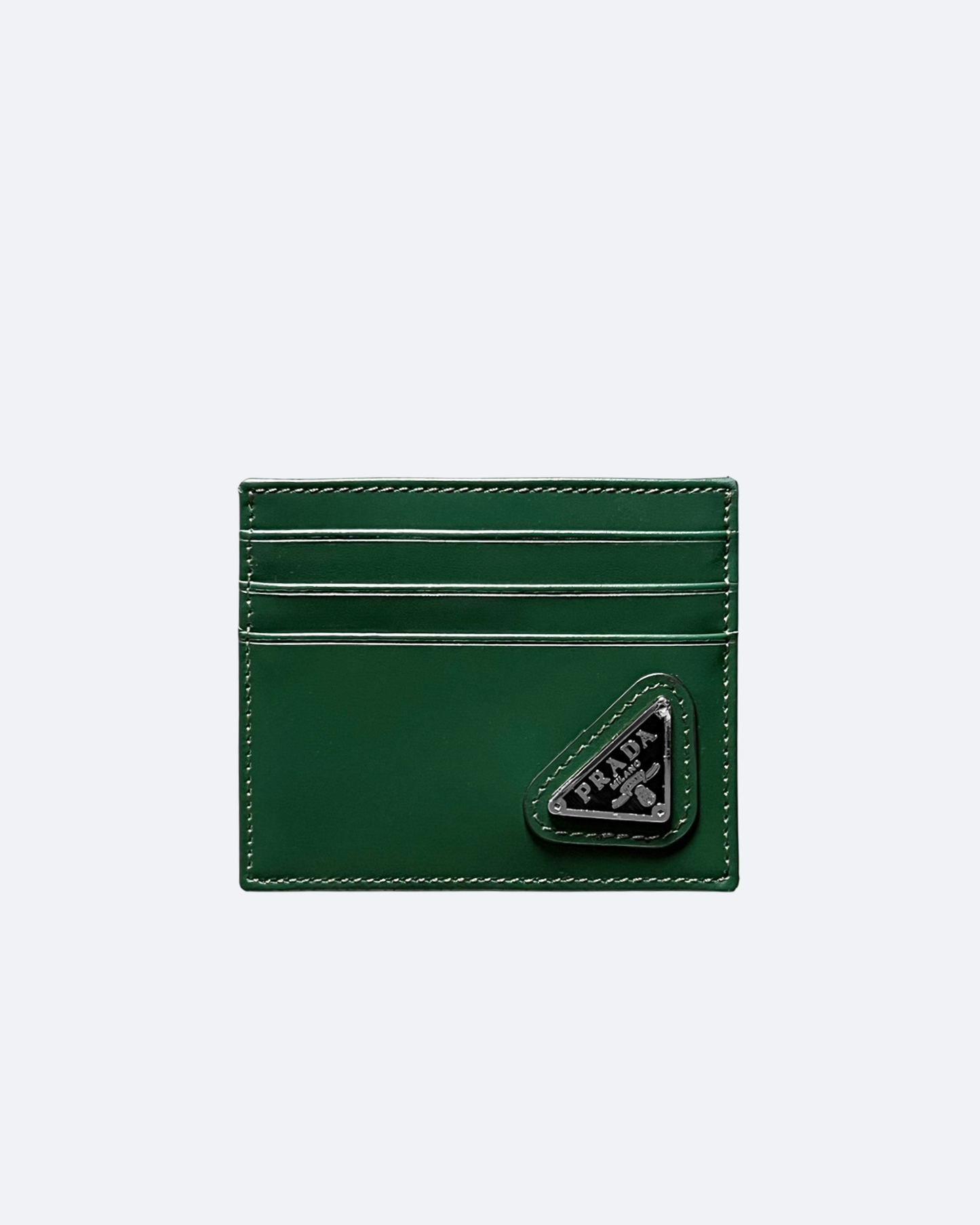 Prada - Logo Plate Cardholder - Dark Green
