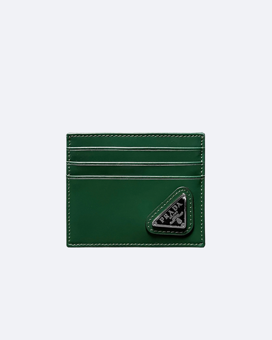 Prada - Logo Plate Cardholder - Dark Green