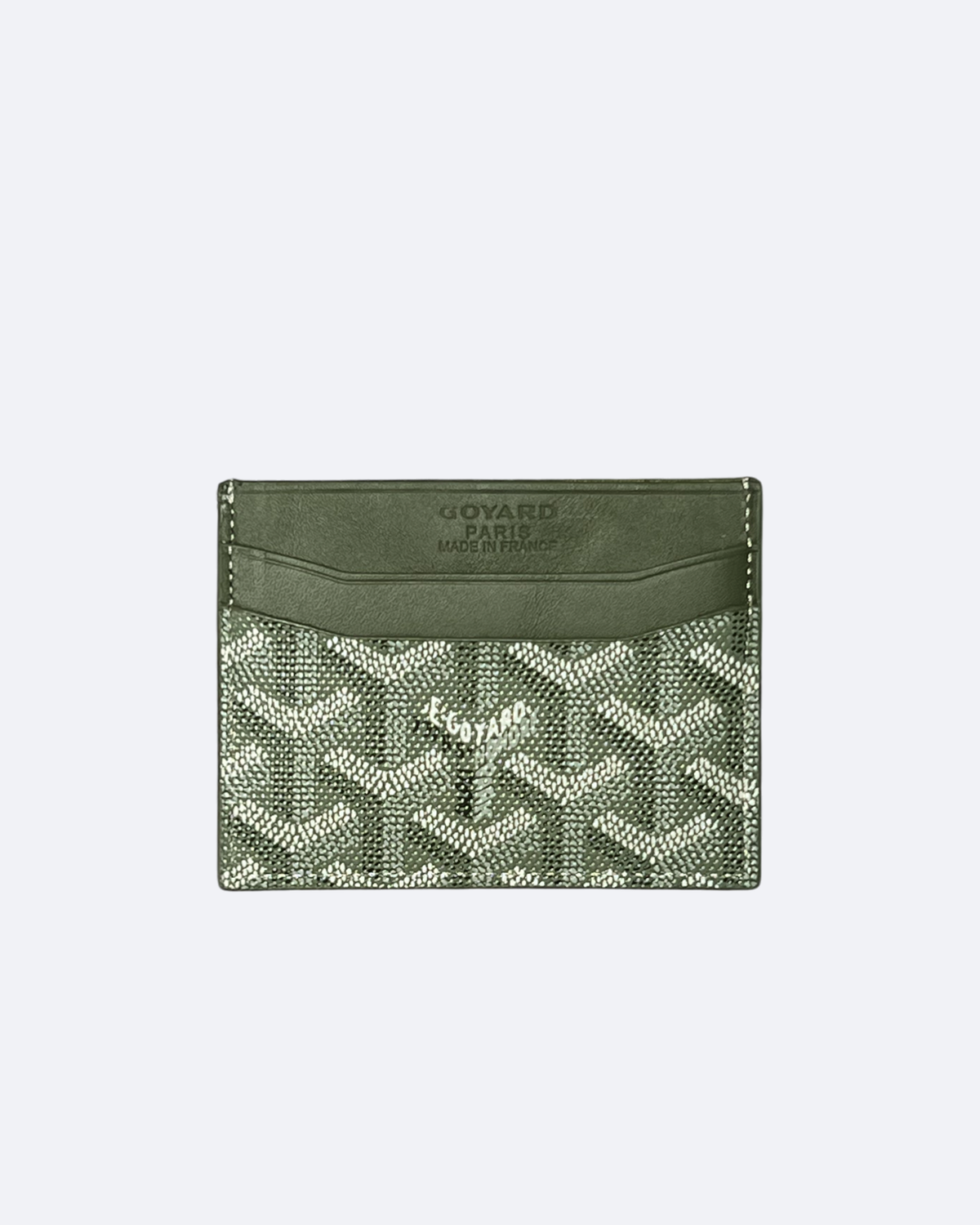 Goyard Pattern Cardholder - Khaki Green