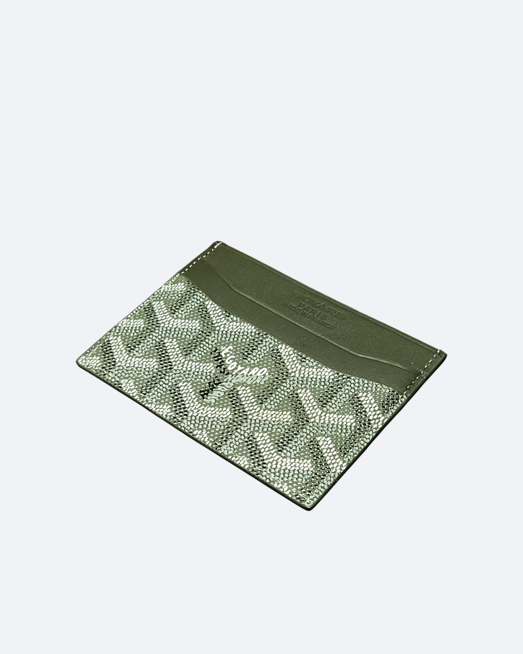 Goyard Pattern Cardholder - Khaki Green