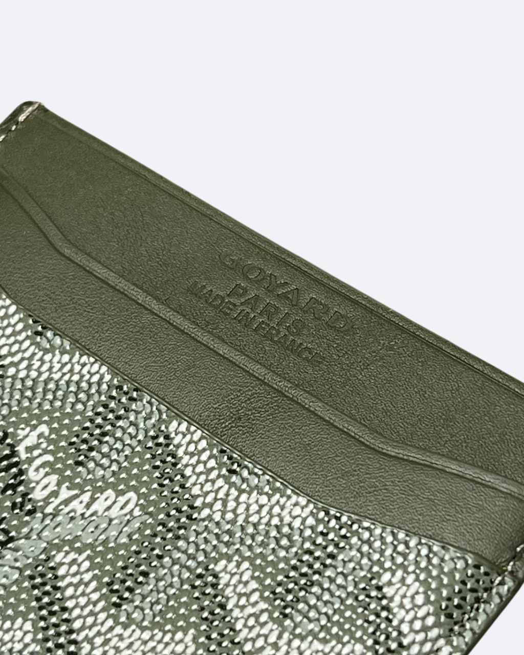 Goyard Pattern Cardholder - Khaki Green
