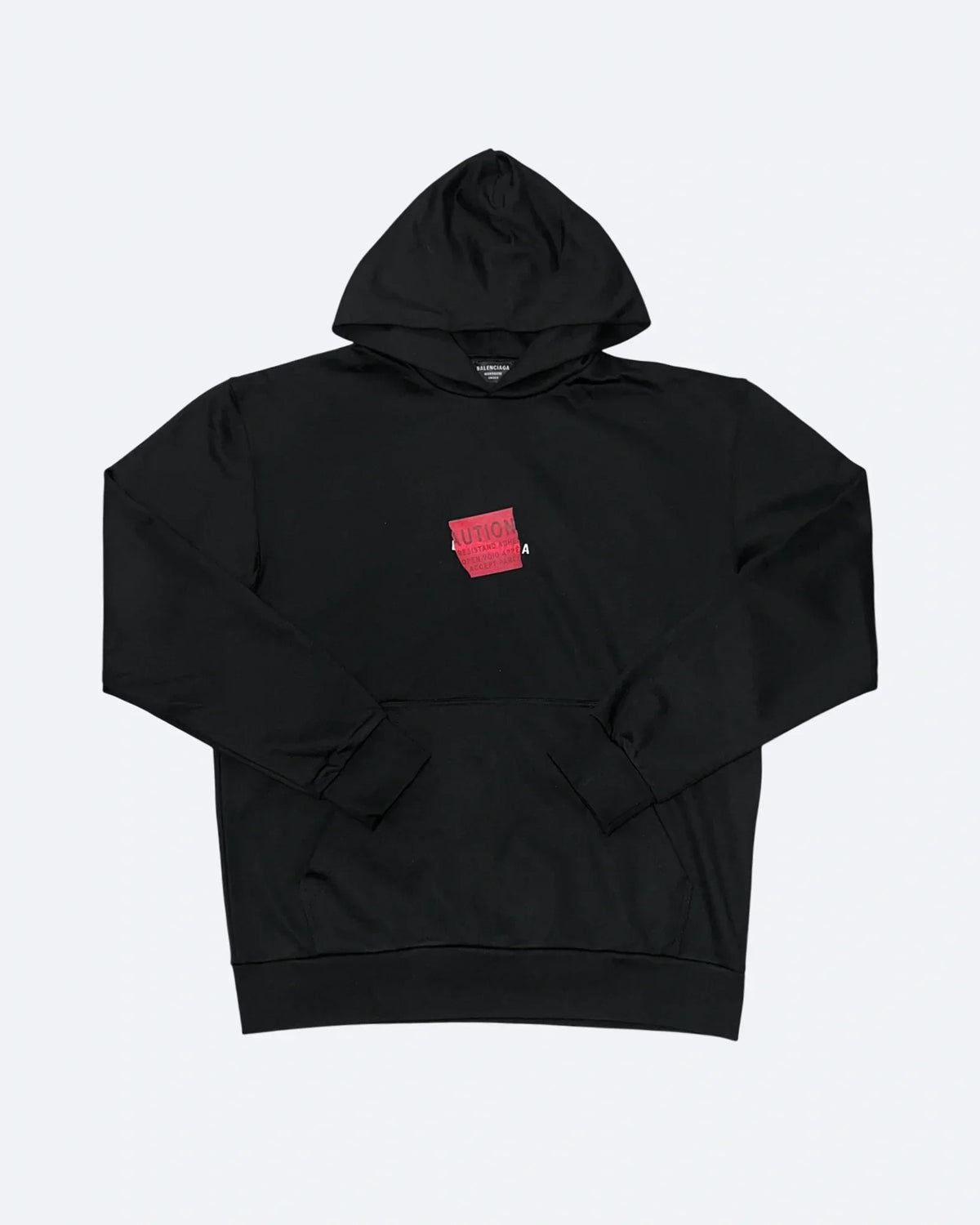Balenciaga - Red Taped Logo Hoodie - Black