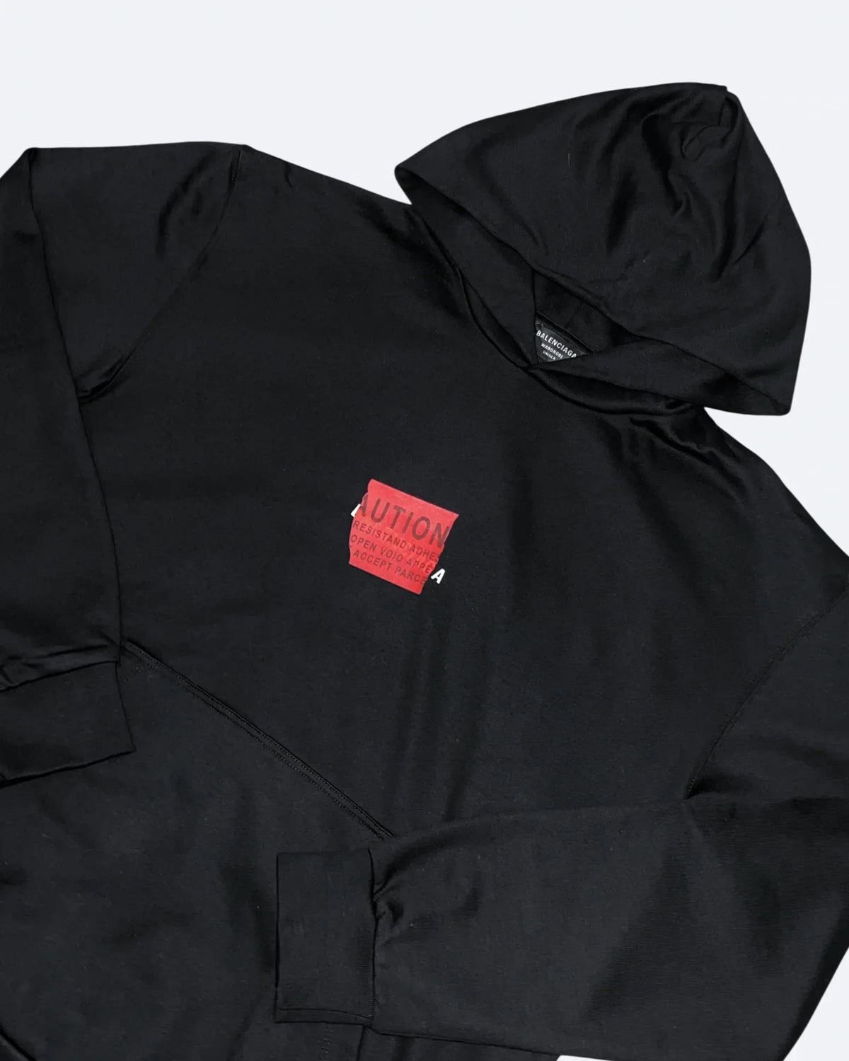 Balenciaga - Red Taped Logo Hoodie - Black