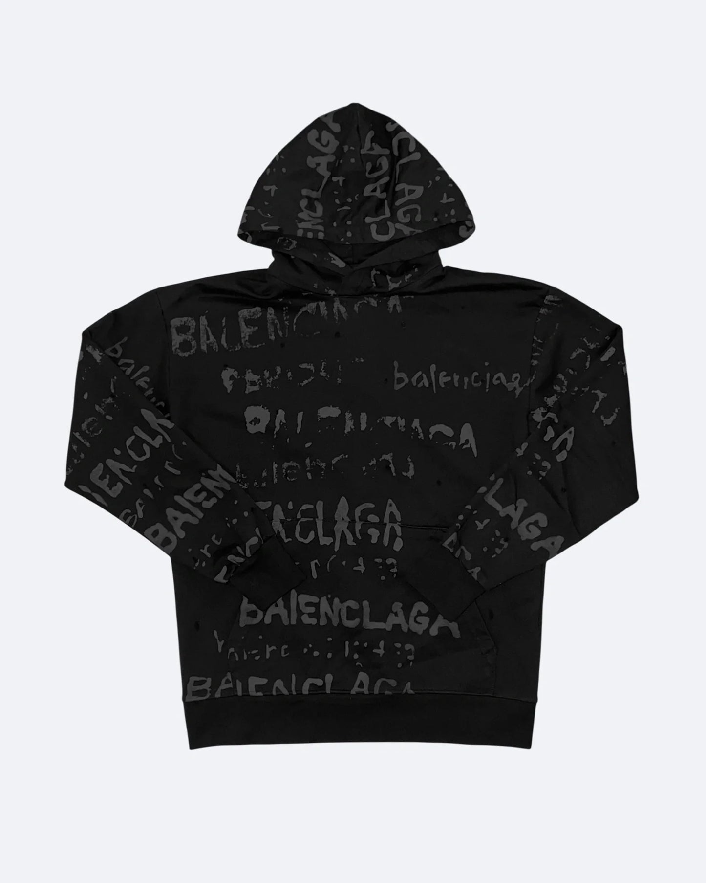Balenciaga - Shadow Script Hoodie - Black