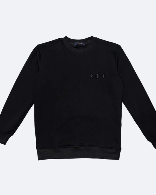 LVTN - Monogram Applique Sweatshirt - Black