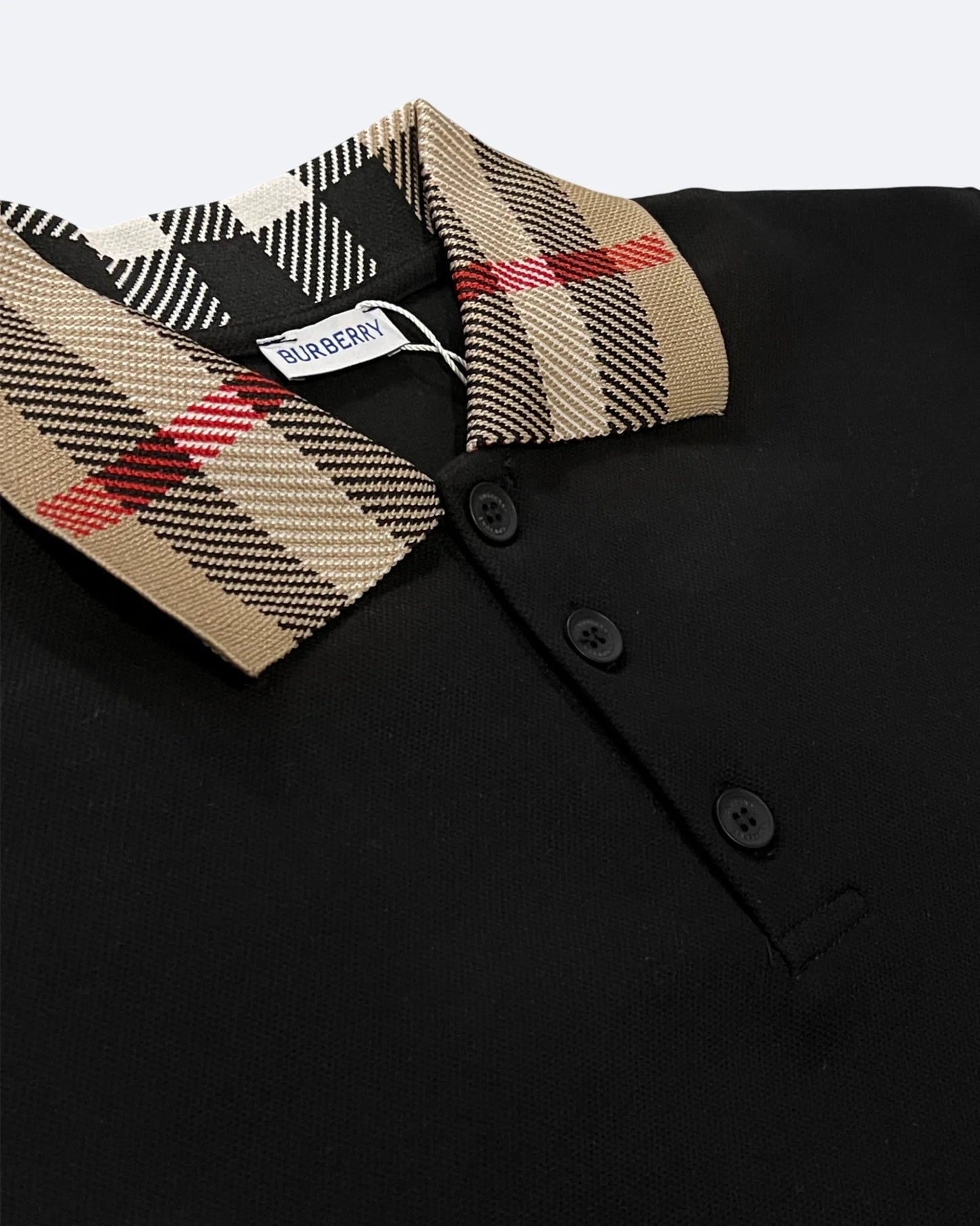 Burberry - Long-Sleeve Polo Shirt - Black