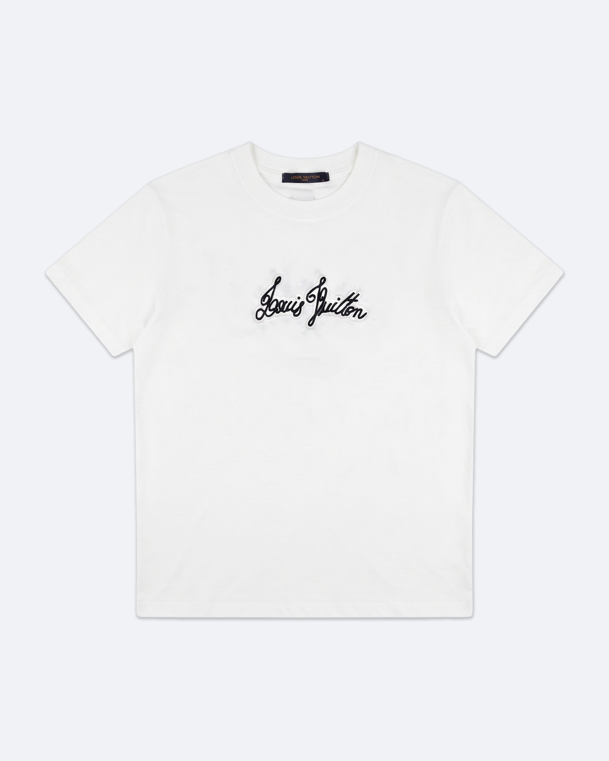 LVTN - Cursive Monogram Embroidery T-Shirt - White