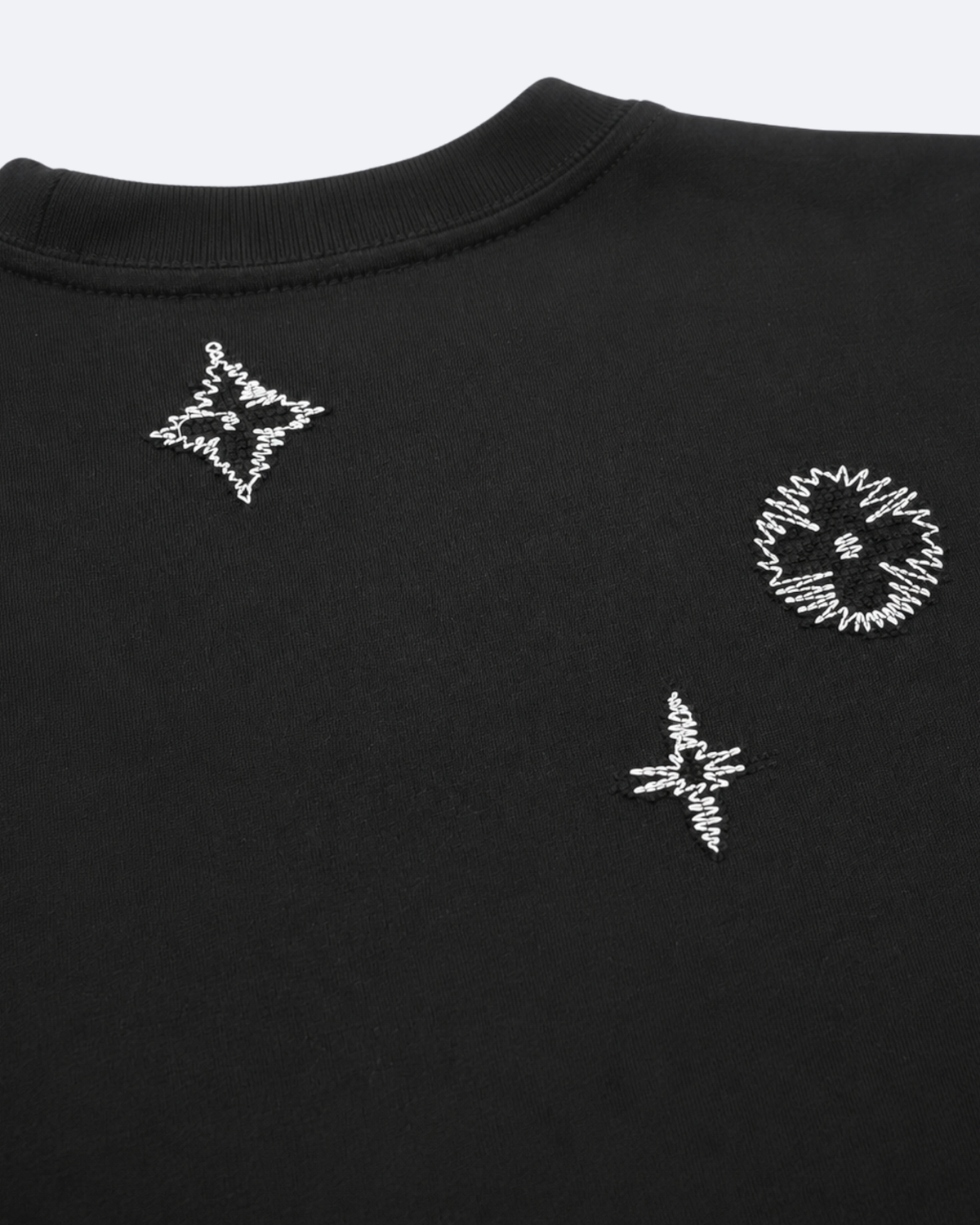 LVTN - Monogram Glitch Embroidery T-Shirt - Black