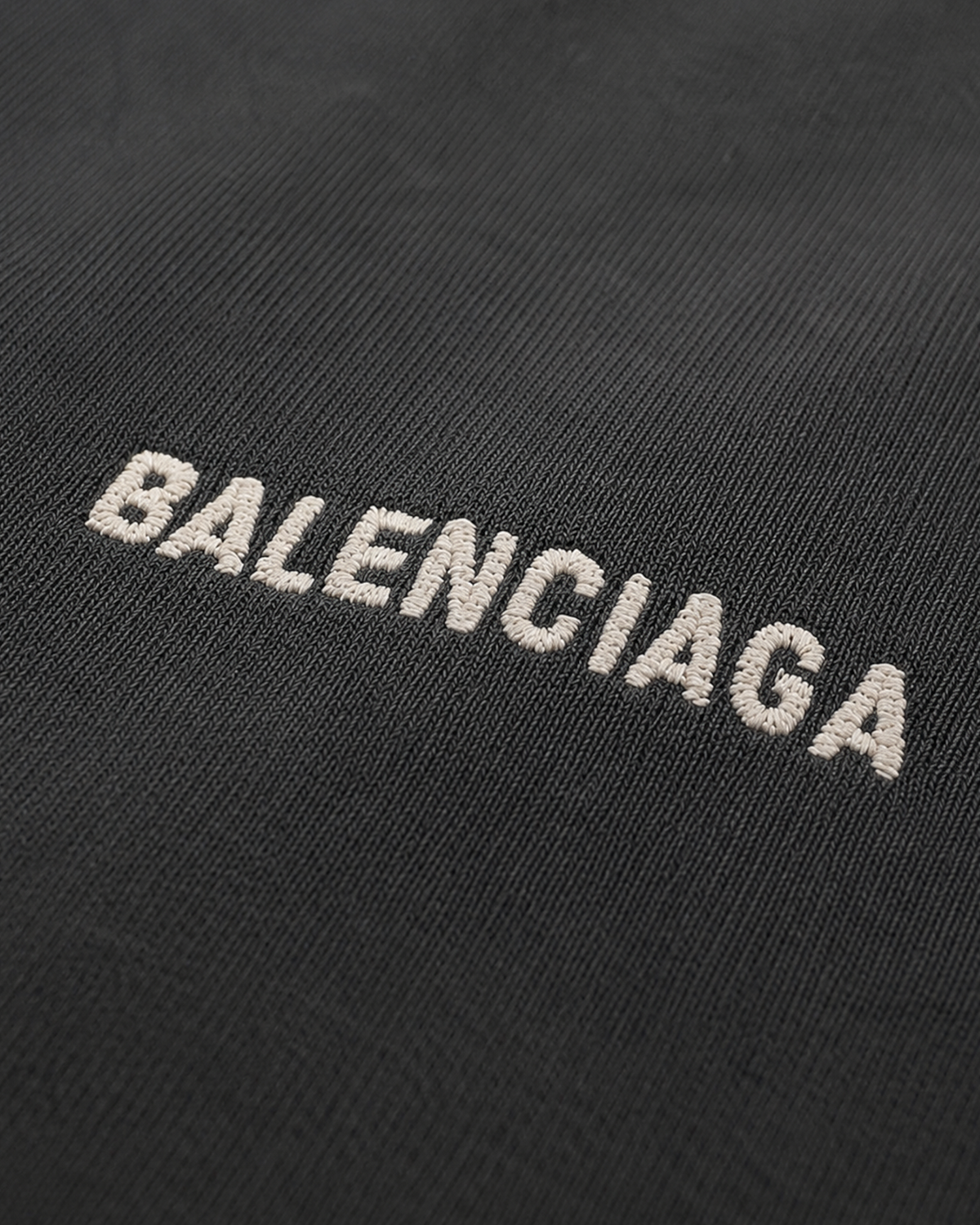 Balenciaga - Classic Logo Distressed T-Shirt - Dark Gray
