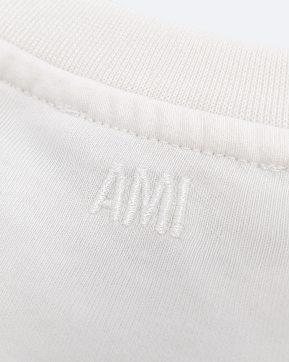 AMI - Logo Embroidery T-Shirt - White