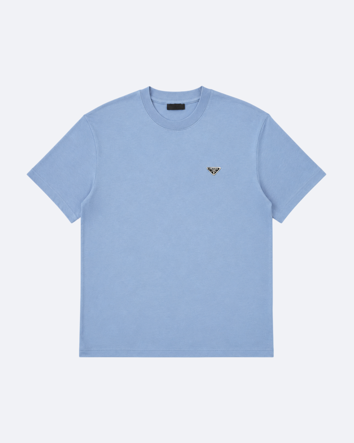 Prada - Triangle Logo T-Shirt - Light Blue