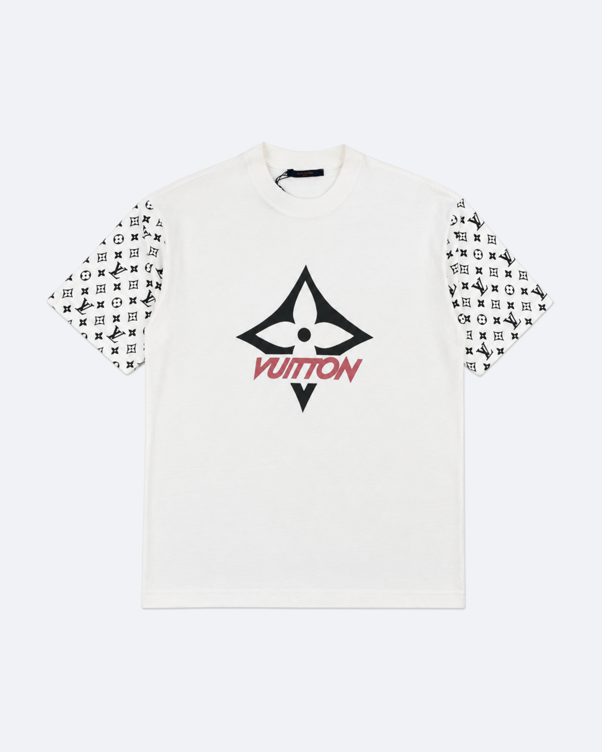 LVTN - Star Pattern Sleeve T-Shirt - White