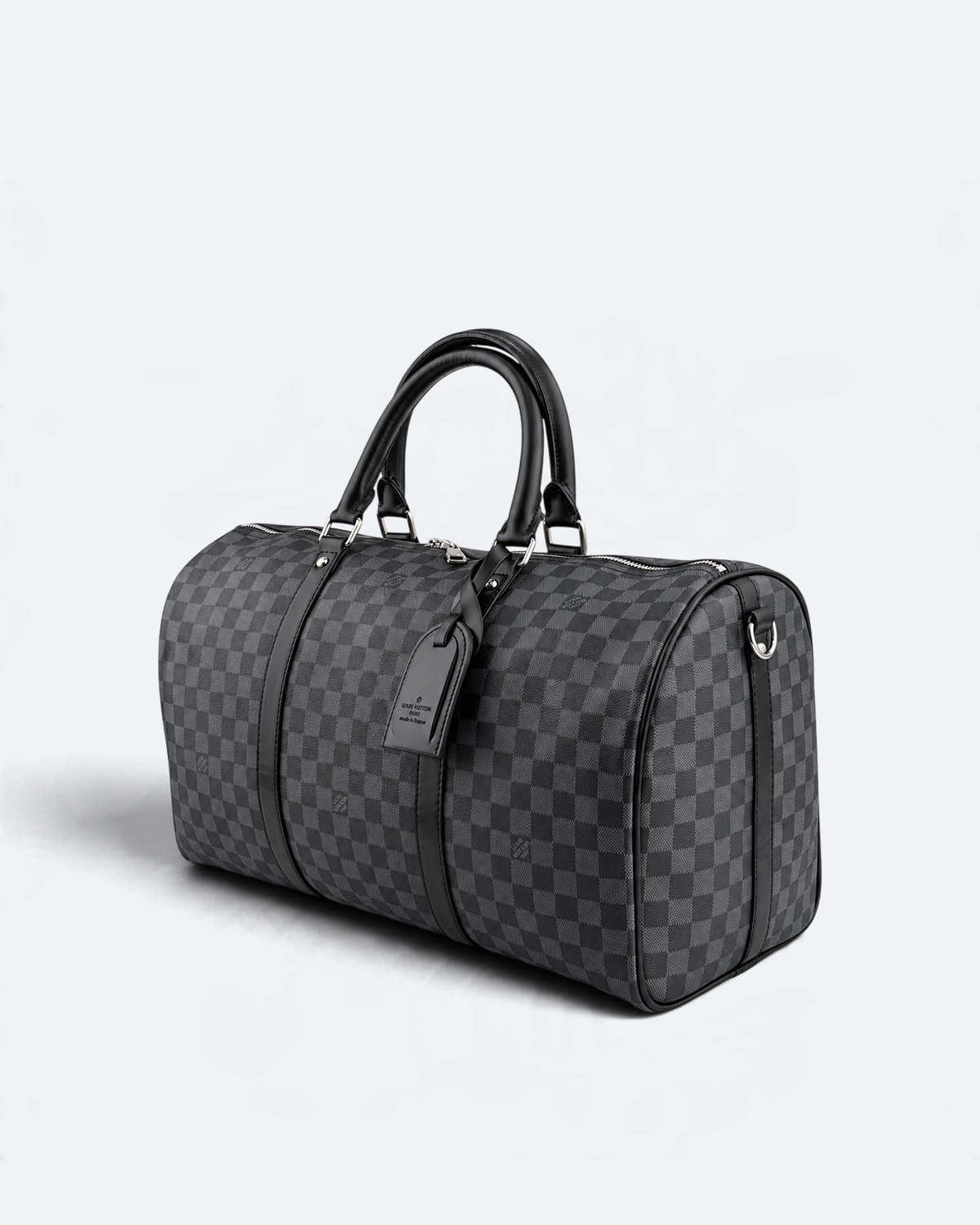 LVTN - Damier Pattern Duffle Bag - Black