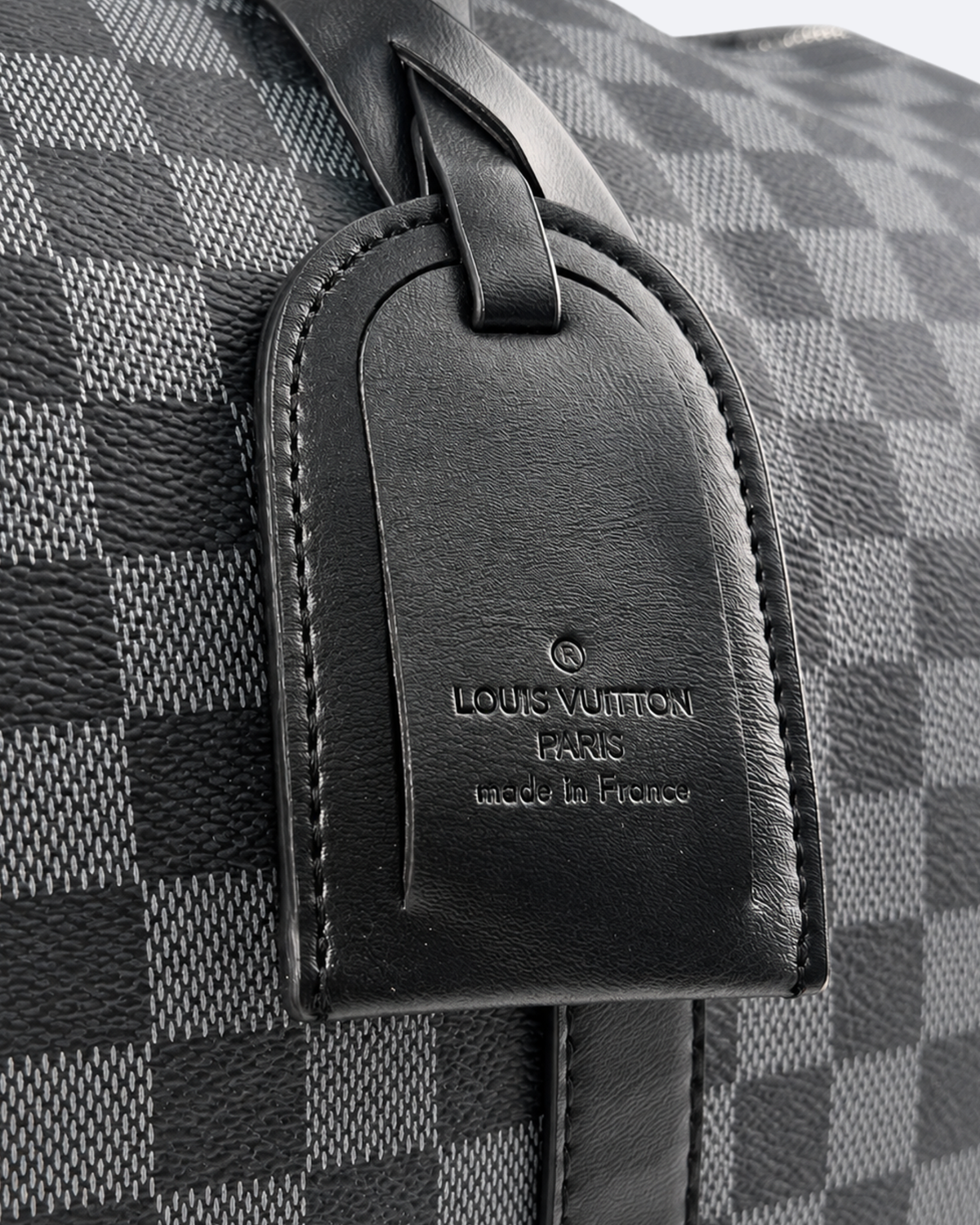 LVTN - Damier Pattern Duffle Bag - Black