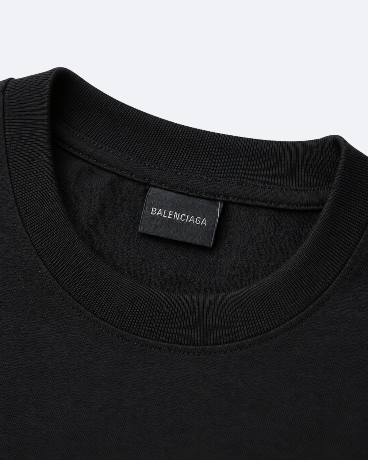 Balenciaga - Yellow Tape Logo T-Shirt - Black