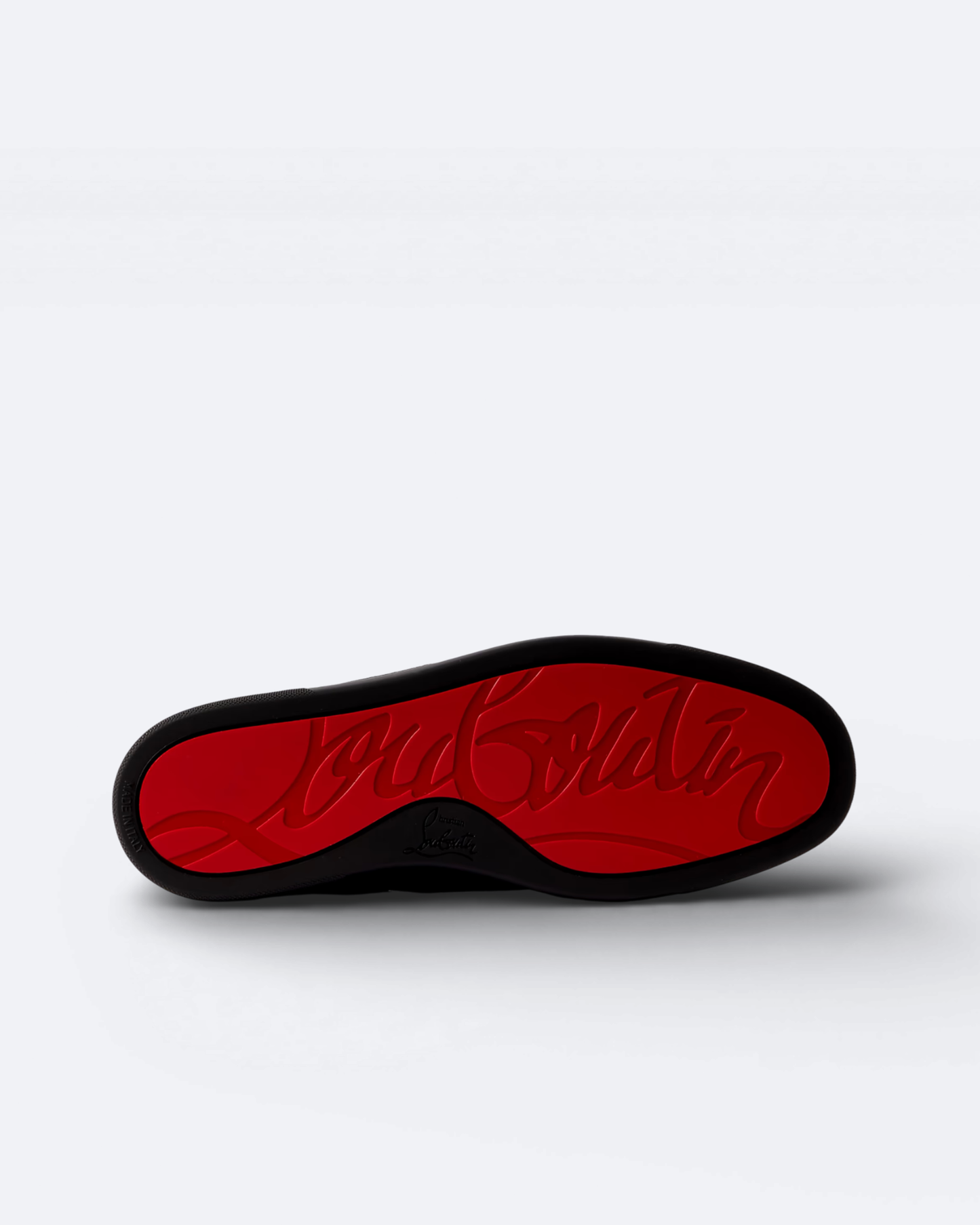 Christian Louboutin - Louis Junior Spikes Low Velour Sneakers - Black