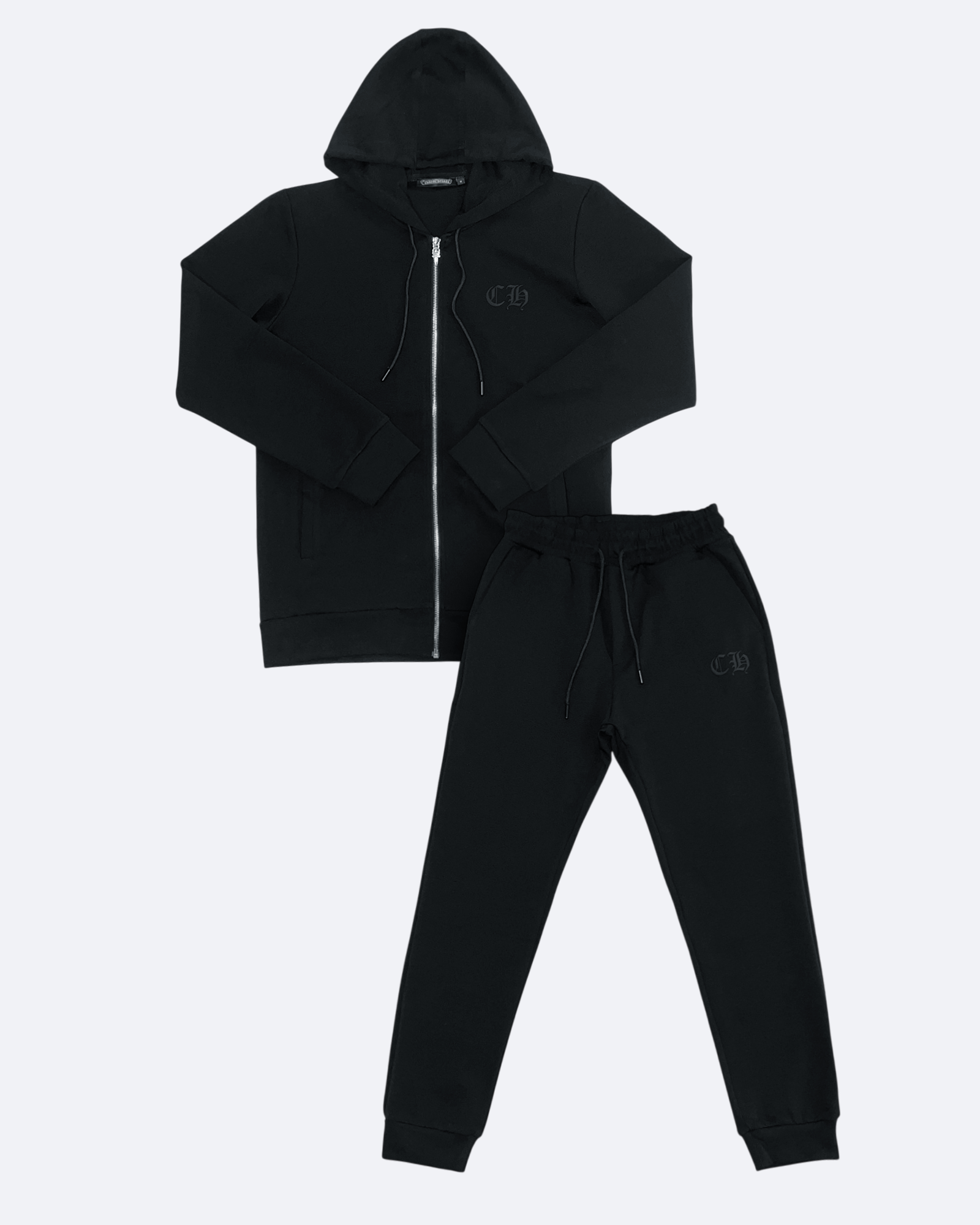 Chrome Hearts - Black Logo Zip Set - Black