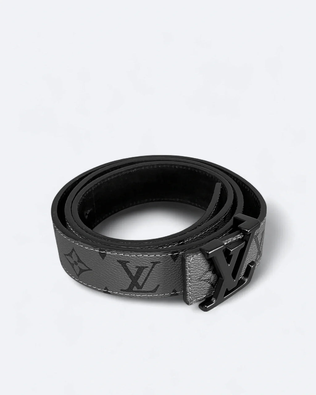 Louis Vuitton - LV Gray Pattern Belt - Black