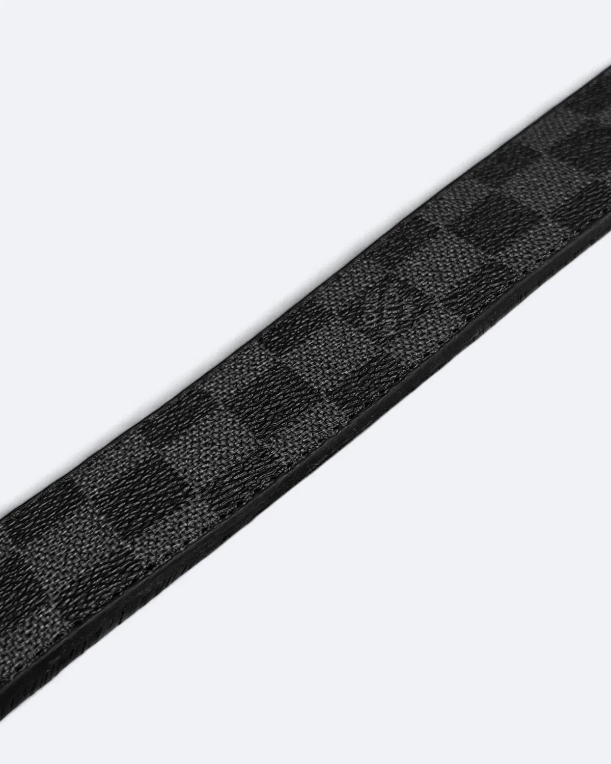 Louis Vuitton - Damier Black Pattern Belt - Silver